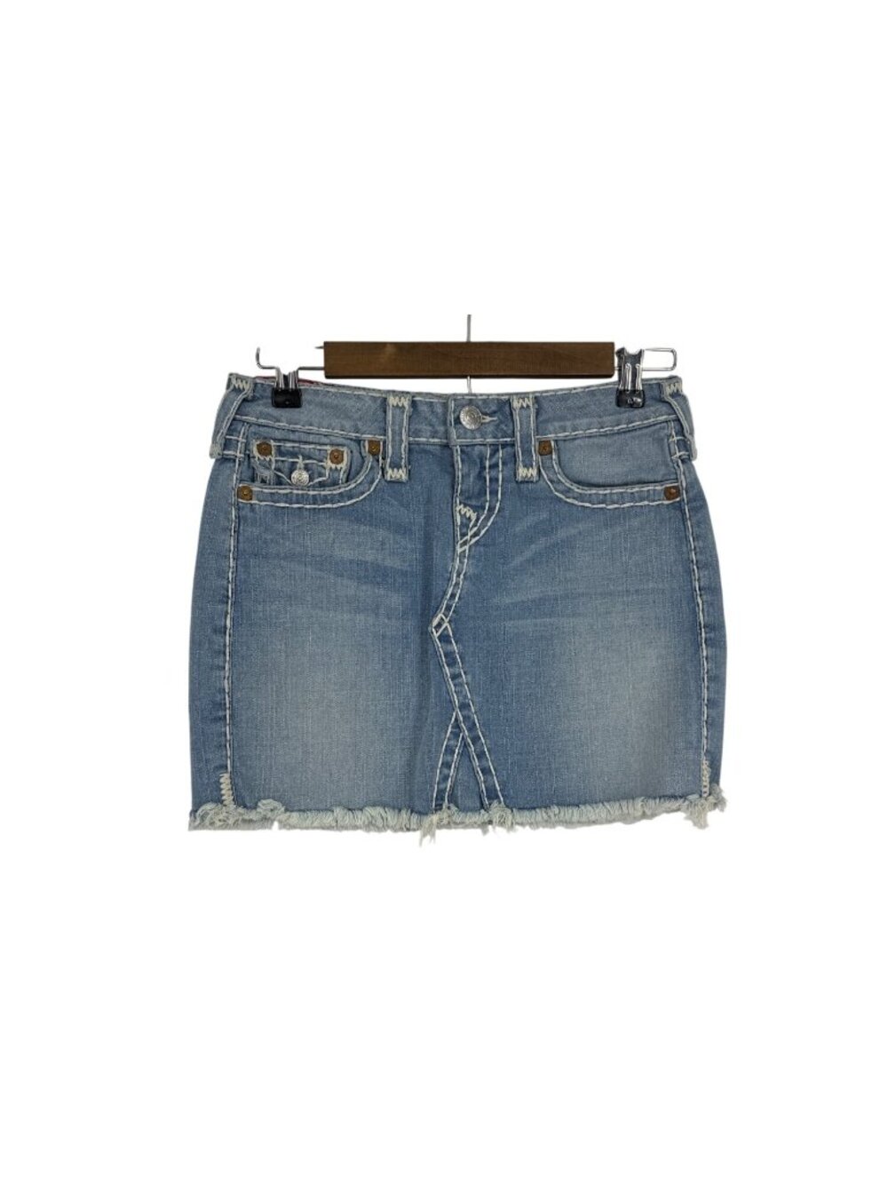 True Religion Sadie Rope Stitch Denim Skirt Women's Size 26